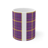 Pattern Mug: Plaid | Decorative Mug | Mix and Match Mug | Novelty Mug | Ceramic Mug 11oz