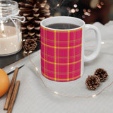 Pattern Mug: Plaid | Decorative Mug | Mix and Match Mug | Novelty Mug | Ceramic Mug 11oz