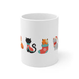 Christmas Cats Mug | Keepsake Mug | Novelty Mug | Ceramic Mug 11oz