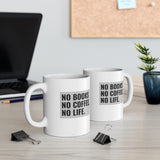 Bookish Mug: No Books, No Coffee, No Life | Ceramic Mug 11oz