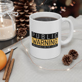 Bookish Mug: Public Warning Bibliophile on the Loose | Ceramic Mug 11oz