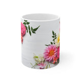 Floral Mug | Decorative Mug | Mix and Match Mug | Novelty Mug | Ceramic Mug 11oz