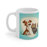Cat and Dog Mug | Keepsake Mug | Novelty Mug | Ceramic Mug 11oz