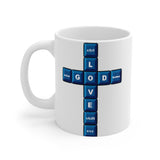A Mug of Faith: Love God (Computer Keys Theme) | Ceramic Mug 11oz